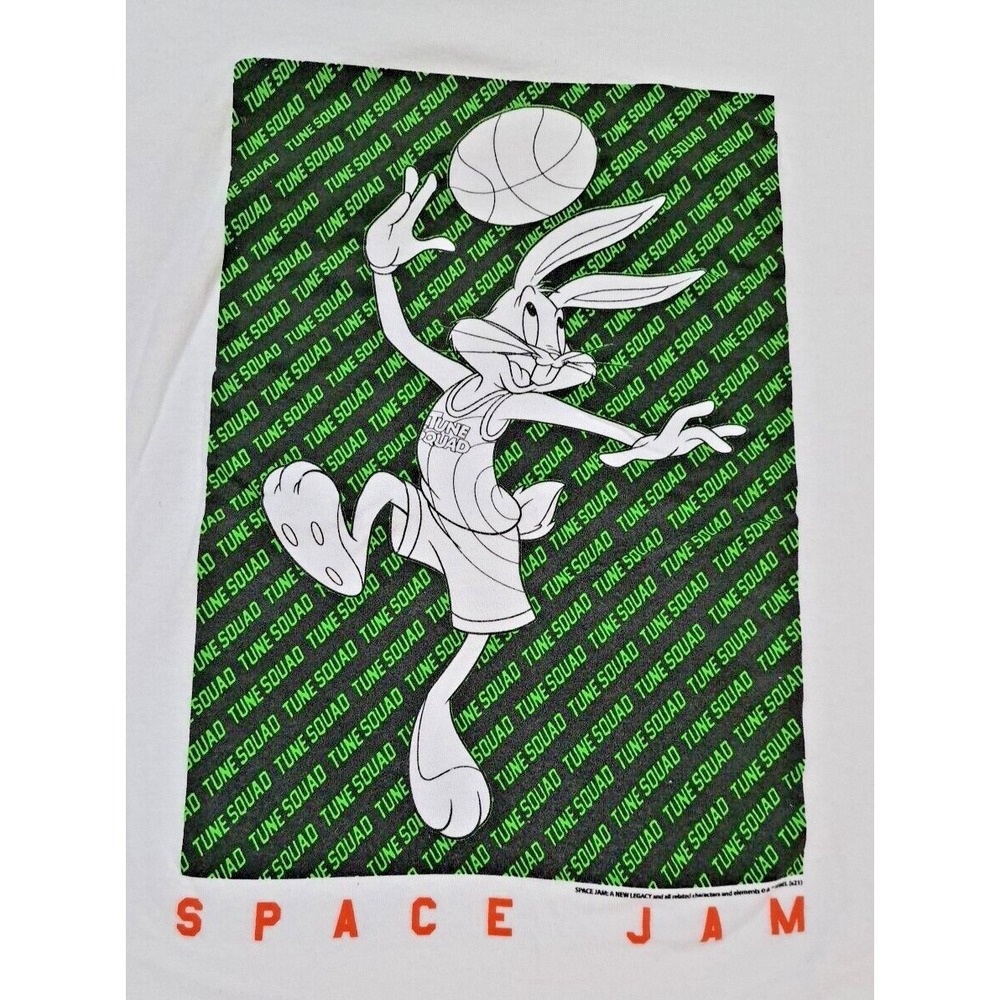 Space Jam Bugs Bunny‎ Retro T Shirt Y2K Looney Tunes Delta Size XLarge Pre-owned
